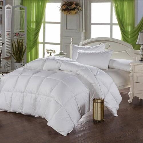 King Queen Twin size goose/duck down quilt blanket duvet cover filler for winter/summer white cotton cover comforter Bedding set