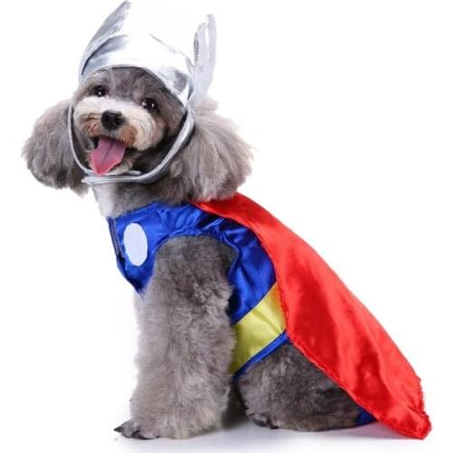 Dogs Costume Clothes Cat Fun Raytheon Superhero Creative Costume Halloween Christmas Small Dog Pet Party Cosplay Apparel Clothes