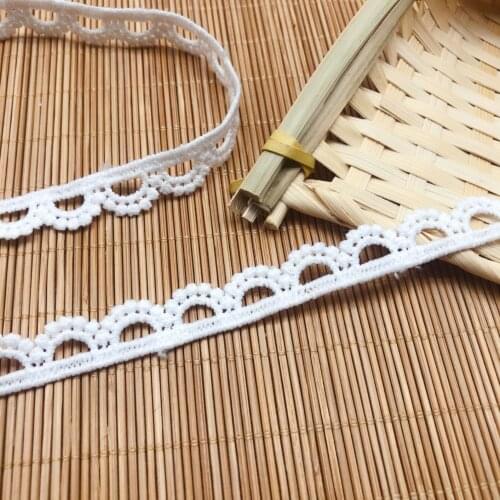 10 Yards Width 1.1cm Black White Embroidery Lace Trim Ribbon Milk Silk Lace Fabric DIY Sewing Lolita Dress Clothing Accessories