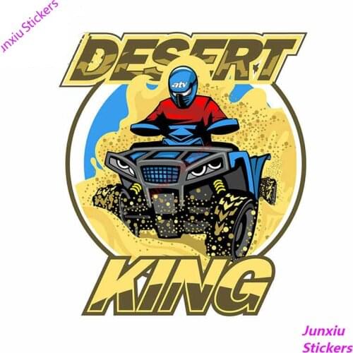 Quad Bike In Desert Car Stickers Truck Decal DIY Anime Waterproof Vehicle Bumper 3D Bumper Window Laptop Car Decor KK 13*11cm