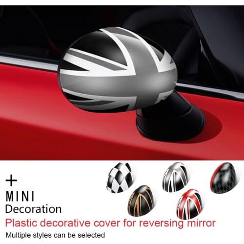 2pcs Door Rear View Mirror Covers Stickers Car-styling For Mini Cooper S Clubman Countryman Paceman R55 R56 R57 R58 R59 R60 R61