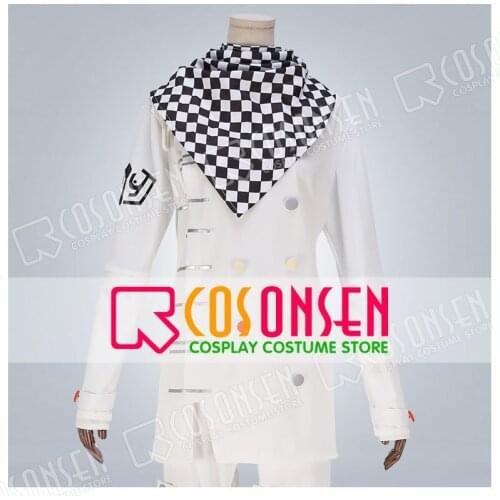 New DanganRonpa V3 Kokichi Oma Dangan Ronpa V3 White Uniform Cosplay Costume COSPLAYONSEN Full Set