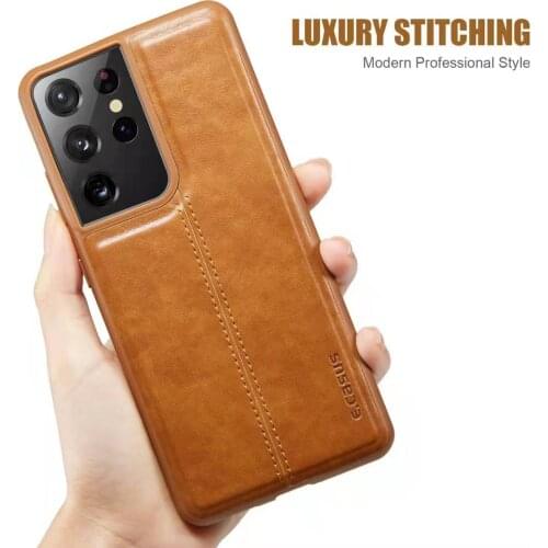 New Arrivals Retro high-quality leather Anti falling mobile phone case for Samsung galaxy S21 S21PLUS S21ULTRA Cover Coque