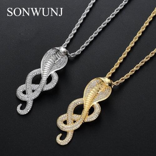 New Bling Bling Pendant Brass Micro pave with CZ stones Necklace Gold Color Jewelry HIP HOP CN086