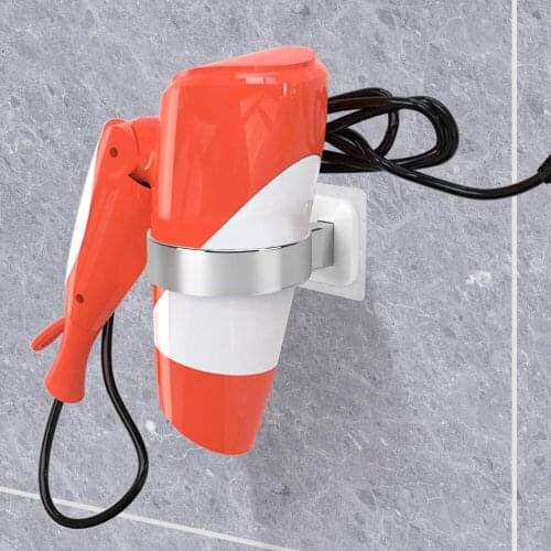 Punch-free For Home Bathroom Dressing Room Wall Mounted Bathroom Accessories Hair Dryer Storage Rack Hair Dryer Holder