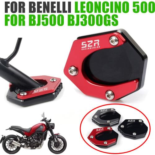 Motorcycle Side Stand Enlarger Plate Kickstand Enlarge Extension Pad Support Plate For Benelli BJ500 BJ300GS Leoncino 500