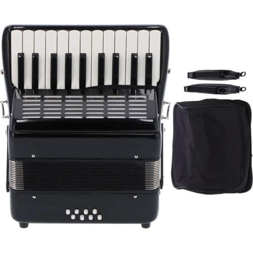 Professional 22 Key Accordion Solid Wood 8 Bass Accordion With Bag ABS Metal Ergonomic 8 Bass Keyboard Instrument Christmas Gift