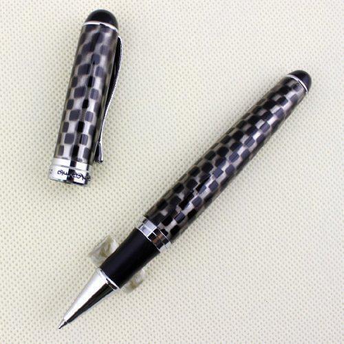 Advanced Executive Rollerball Pen Jinhao 750 Fountain Pens Black & Silver Square Pattern Pen r20