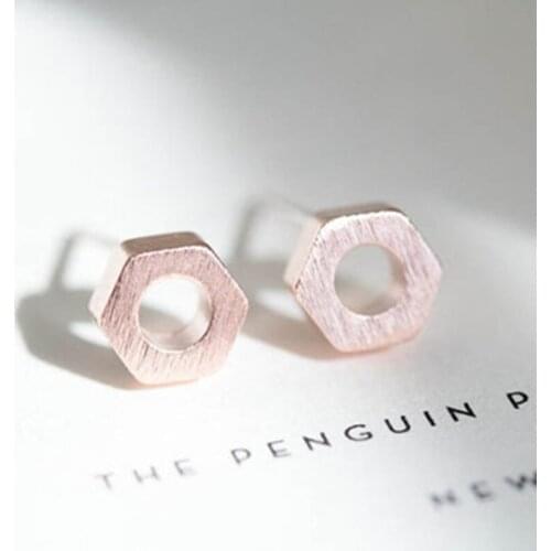 3 Pairs of Screw Cap And Nut Stud Earrings Simple Geometric Ear Studs Fashion Jewelry For Women Girl Can Mix Color