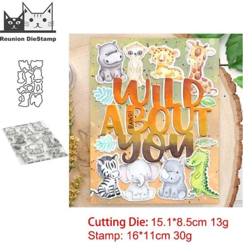 Reunion Stamp Various Animals Metal Cutting Dies and Stamps for DIY Scrapbooking Photo Album Decorative Embossing DIY Paper Card