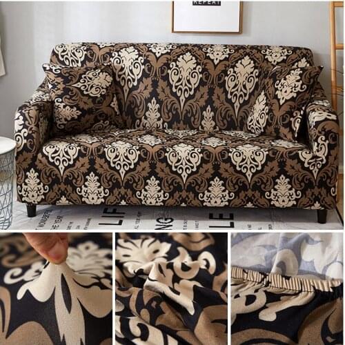 Modern Stretch Sofa Cover for Living Room Printed Floral Sectional Slipcovers Non-slip Couch Cover 1/2/3/4 Seaters