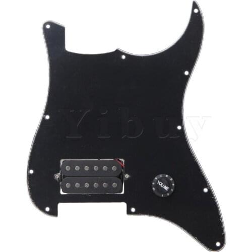 Yibuy Black Prewired Pickguard 1 Humbucker For Electric Guitar