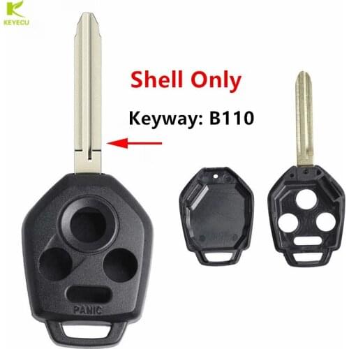 KEYECU Replacement New Remote Key Shell Case Fob 4 Button for Subaru Forester Legacy Impreza Outback Keyway: B110