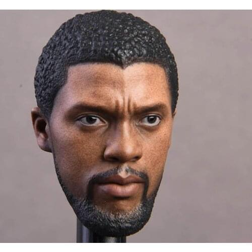 1/6 Scale Panther Head Sculpt Wakanda Throne Black Man Head Carving Model Fit for 12in Phicen M36B Body JIAOUL Doll Toy