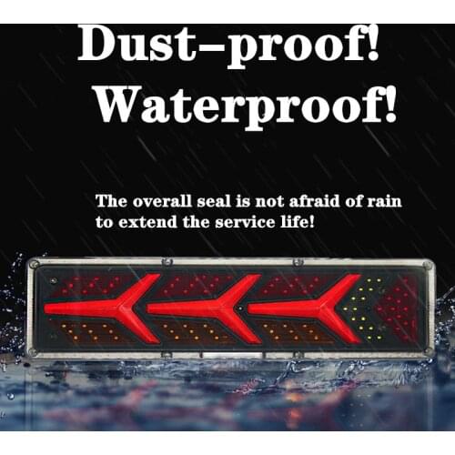 1Pair LED Truck Trailer Lorry Caravan Tailights Waterproof fog Stop Brake Running Reverse Lamp For UTE Camper fog lamp Tail lamp