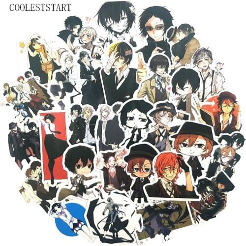 10/50Pcs/Set Bungou Stray Dogs Graffiti Stickers Janpaese Anime Stickers For DIY Luggage Suitcase Laptop Motorcyle Car Pegatinas