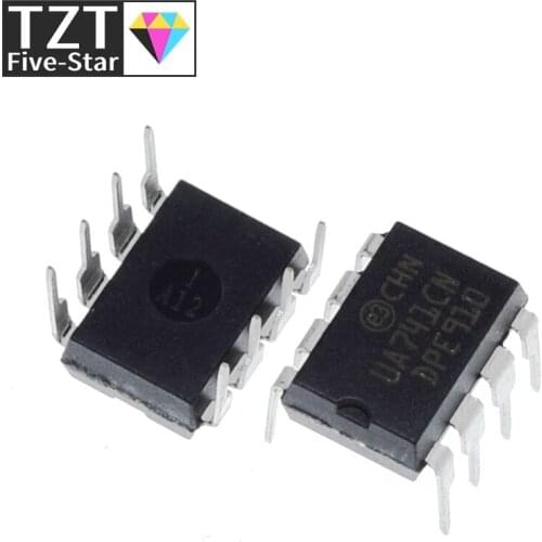10pcs UA741CN UA741 LM741 op amp compensation type DIP-8
