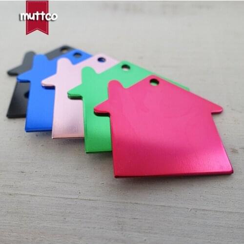 100pcs/lot Personalized cute house shape dog tag pet charms craved phone number customs puppy name tag dog id tag DIT-029