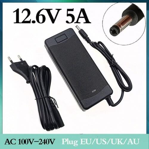 12.6V 5A power charger,12.6V charger for CCTV battery pack,5A charger for 12V lithium battery 12V 18650 charger battery pack Max