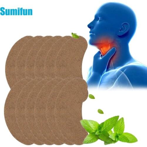 6pcs Sore Throat Relief Patch Medical Treatment Chronic Pharyngitis Dry Throats Halitosis Anti Inflammation Herb Plaster C2549