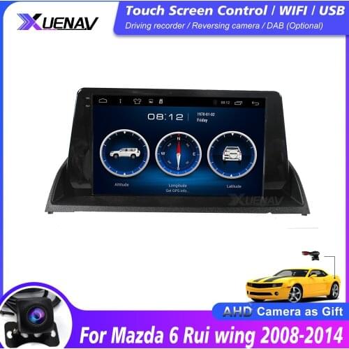 Car Radio Audio GPS Multimedia Player For Mazda 6 Rui wing 2008 2009 2010 2011 2012 2013 2014 For Mazda 6 Player Head Unit