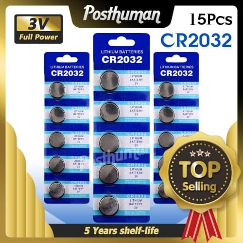 15Pcs CR2032 Button Bateria High Energy Battery Li-ion Lithium Batteries DL2032 ECR2032 5004LC KCR2032 BR2032 KL2032 SB-T15