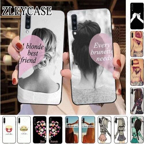 Best Friends girly Couple Phone Accessories Case For Samsung Galaxy A50 A10 A20 A20E A20S A30S A40 A51 A71 A70 A6 A7 A8 COVER