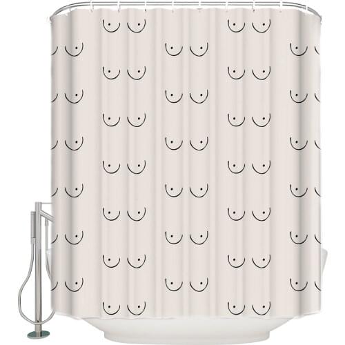 Boobs Shower Curtain Eco-Friendly Stocked Bathroom Curtain Home Decoration douchegordijn rideau de douche duschvorhang