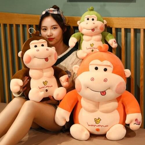 Jungle Simulation Soft Plush Gorilla Orangutan stuffed Doll Toys Girlfriend Gifts Children Birthday Gift Home Shop Decor 2021