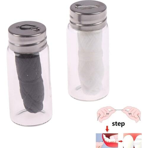 Eco-Friendly Dental Flosser Oral Hygiene Teeth Cleaning Wax Bamboo Dental Floss Spool Toothpick Teeth Flosser 30M