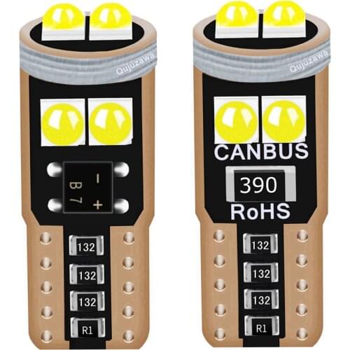 2Pcs New T10 W5W WY5W Super Bright LED Canbus No Error Car Interior Reading Dome Lights Auto Parking Lamp Wedge Tail Side Bulbs