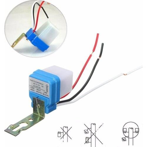 Automatic Auto On Off Photocell Street Light Switch DC AC 220V 50-60Hz 10A Photo Control Photoswitch Sensor Electrical Switch