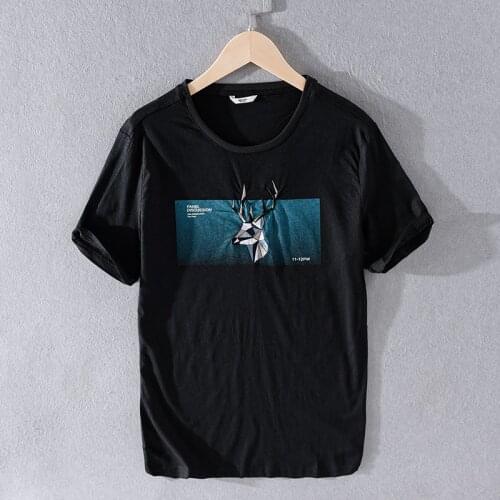 Summer new arrival embroidered short-sleeved linen t shirt men fashion casual t-shirt for men loose o-neck tshirt mens chemise