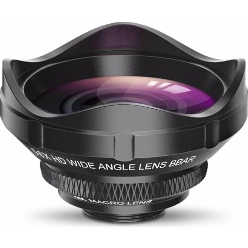 HD 0.6X Super Wide Angle and 12X Macro Phone Camera Lens Kit with Cell Phone Case &Clip for iPhone 6s 7 8 Plus Samsung Lg etc