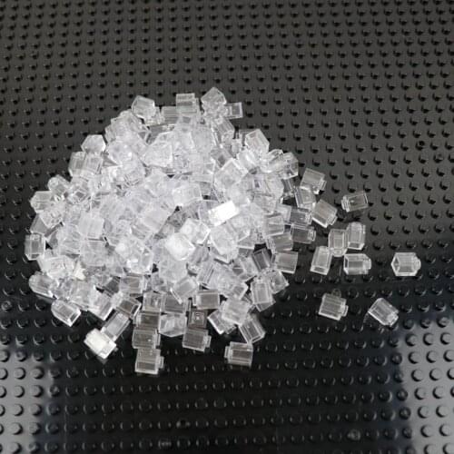 50pcs Building Blocks Transparent Clear Brick 1 x 1 DIY MOC Construction Toys for Children Bricks 3005