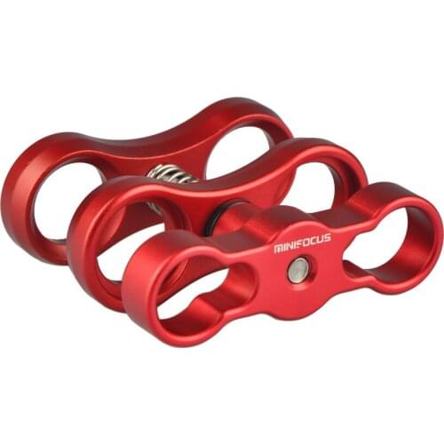 Red Aluminum Diving Lights Ball Butterfly Clip Arm Clamp Mount for GoPro Hero 8 7 6 5 Xiaom Yi 4k Sjcam Action Camera Accessory