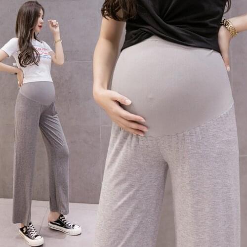 Summer wide leg Women Maternity Pants For Pregnant Trousers Casual Loose High Quality Pregnancy Pants Maternity Clothing