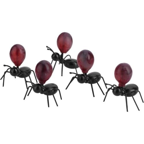 12Pcs/set Mini Ant Fruit Fork Cutlery Plastic Cake Dessert Forks Food Pick Tableware For Party Decoration