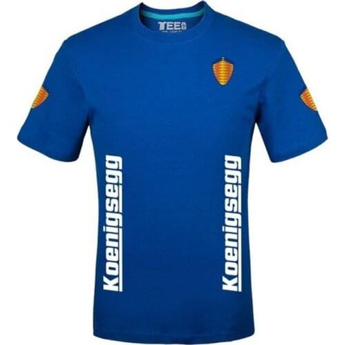 2021 summer New Fashion for Clothing Men Koenigsegg Logo T-Shirt Short Sleeve T Shirt solid colour tops G