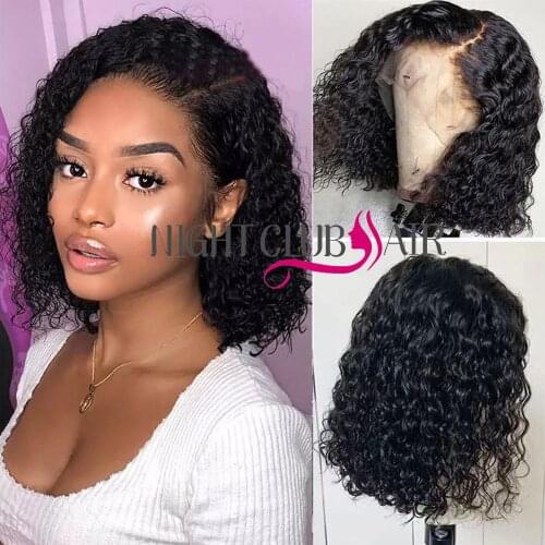 Curly Bob Wig Short Human Hair Wigs For Black Women 13x6 Lace Frontal Human Hair Wigs Glueless