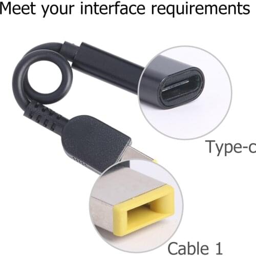 USB Type C Female to 11x4.5mm Female Interface DC Connector Adapter 20V 3A PD Charging Power Supply Charger Converter Cable