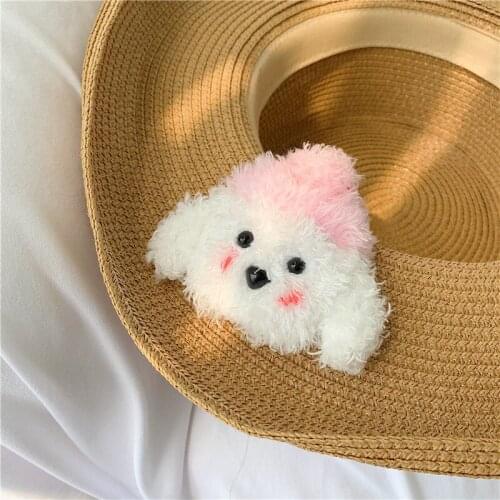 Plush Knitted Protective Cover for Apple Airpods 2 Case Cute Teddy Poodle Skin Handmade Kintting wool Case airpods Charging Box