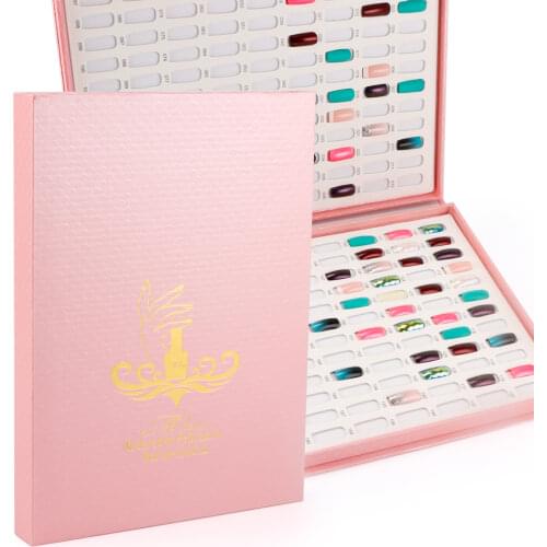 120/216 nail art display book Nail tips color display book stand Nail Gel Polish Color Display Book show design Shelf Organizer