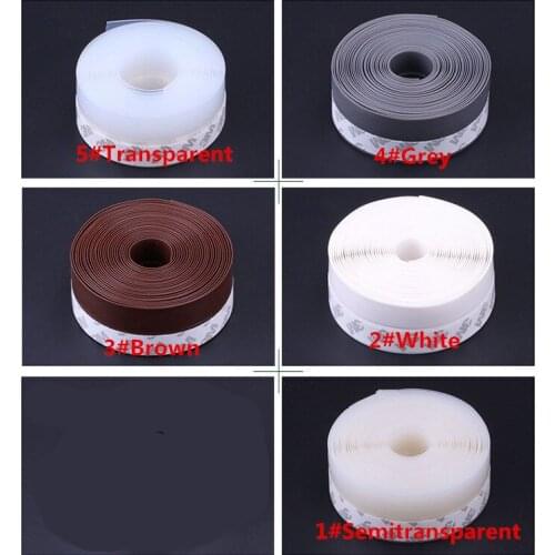 Silicone Rubber Sealing Strip Self-adhesive Excluder Strip for Doors Windows 45mm * 5m sealing the bottom of the door