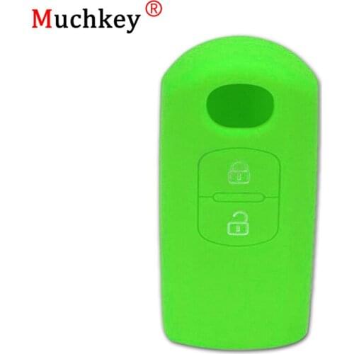 Muchkey Silicone Remote Flip Key Case Cover Remote Key Case Protection Floding 2 Button Key For Mazda 3 Mazda6