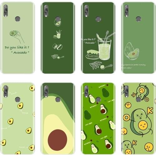 Green Avocado Funny Cute Simple Phone Case Silicone For Huawei Y5 Y6 Y7 2019 Back Cover For Huawei Y6 Y7 Y9 Prime Pro 2019