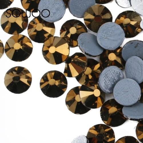 SS6-SS20 Dorado similar SWA Rhinestone1440pcs/lot High quality Hotfix Rhinestones use for high-end clothing