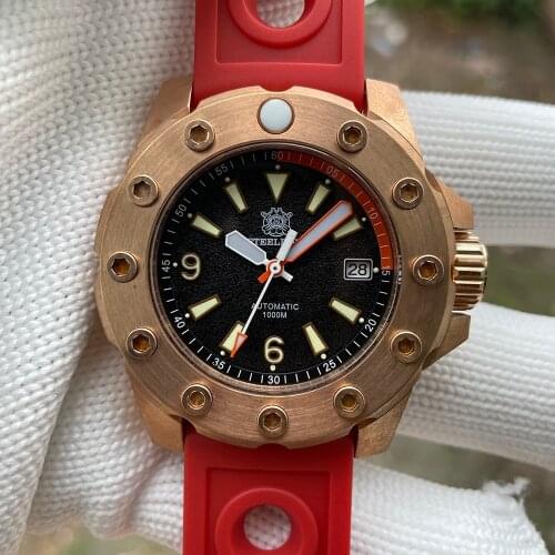 Steeldive New Arrival Bronze 1948S Mens Luxury Watch Automatic Mechanical 1000 ATM Waterproof NH35 Luminous Sapphire Watch