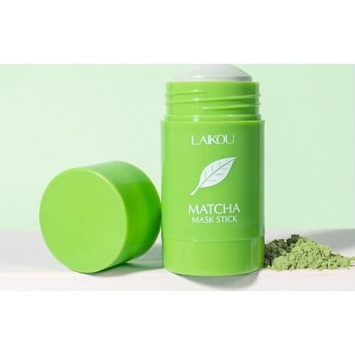 Green Tea Solid Face Mask Stick Oil Control Moisturizing Cleaning Facial Whitening Remove Pores Purify Skin Blackhead Mud Mask