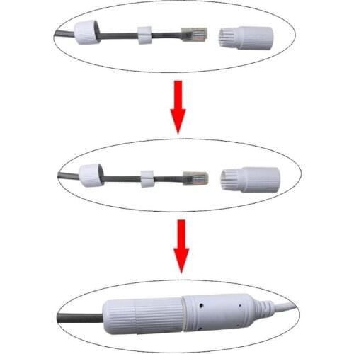 RJ45 Waterproof Connector Cap Cover for Outdoor Network IP Camera Pigtail Cable